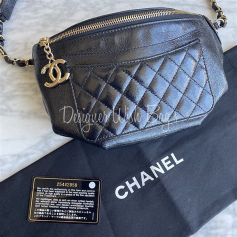 black and white chanel waist|waist bag chanel.